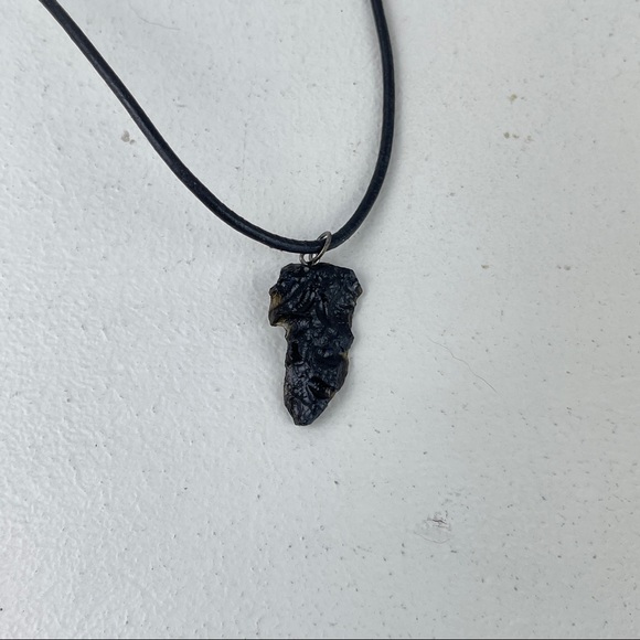 🚫SOLD🚫 NWOT Tektite Pendant Necklace Natural Ancient Stone Sterling Silver - Picture 7 of 16